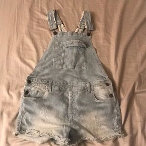 Striped Overalls
